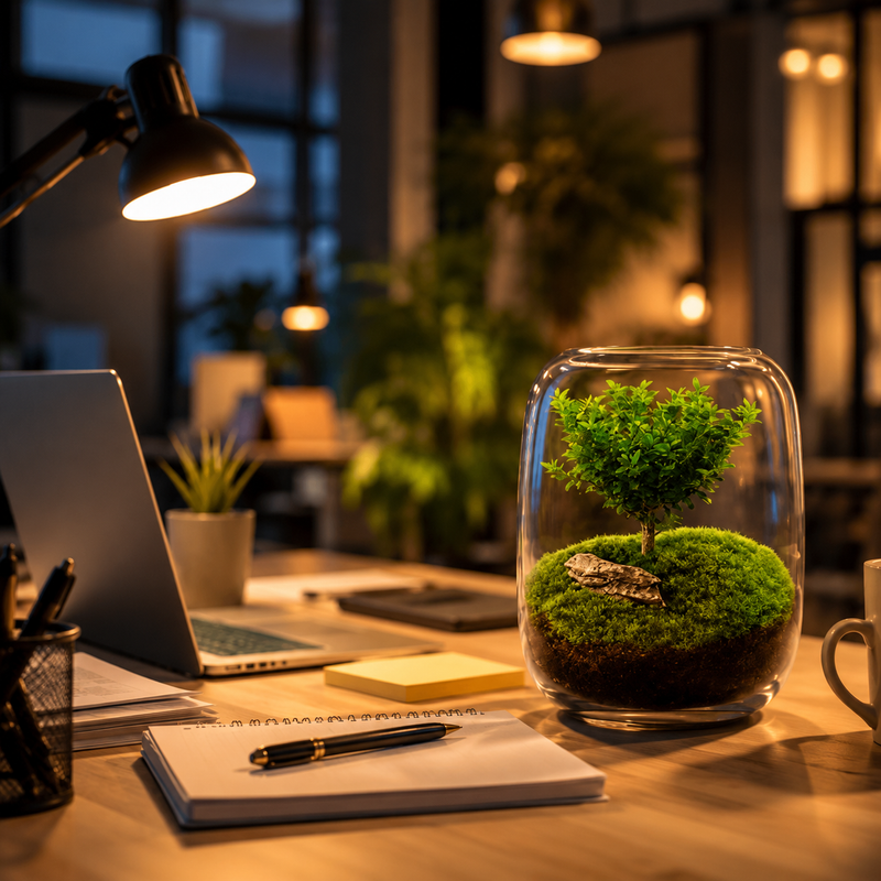 Real Plants Ecosystem Aquarium Healing Living Decor For Modern Homes